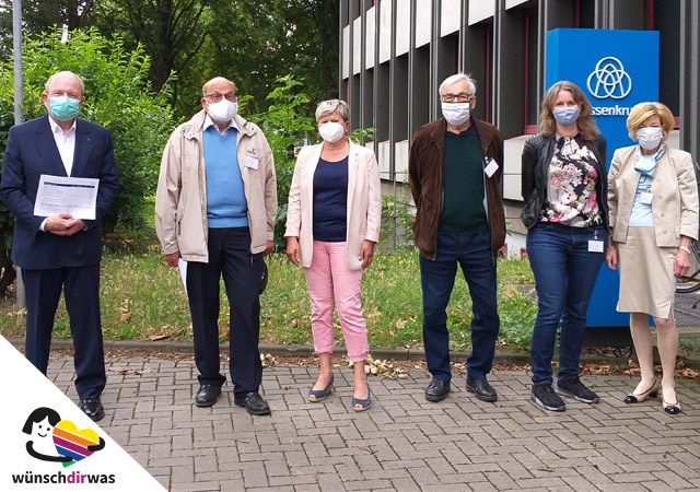 Scheckübergabe bei ThyssenKrupp - Spende